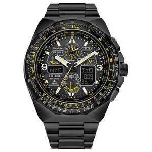 Citizen® Men's Skyhawk Black Stainless Steel Eco-Drive Bracelet Watch
