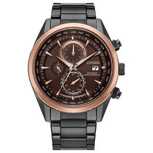 Citizen® Men's Sport Luxury Radio Control Stainless Steel Bracelet Watch w/Red Dial