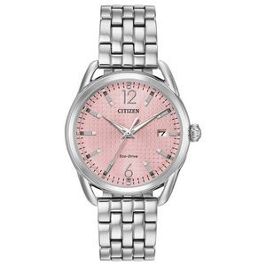Citizen® Eco Silver Long Term Relationship Watch w/Light Pink Dial