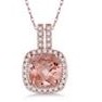 Jilco Inc. Contemporary Diamond & Morganite Necklace