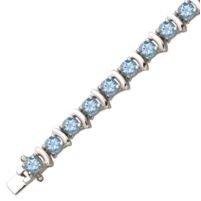 Jilco Inc. Sterling Silver Blue Topaz Bracelet