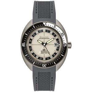 Bulova® Men's Oceanographer Snorkel Polyurethane Strap Watch w/White Dial