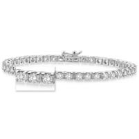 Jilco Inc. White Gold 6.00 TWT Diamond Tennis Bracelet