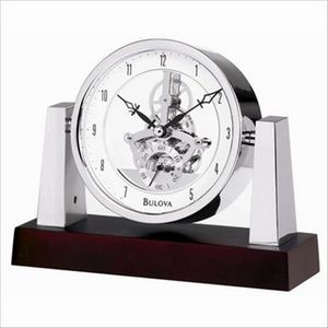 Bulova® Large Skeleton Dial Table Clock