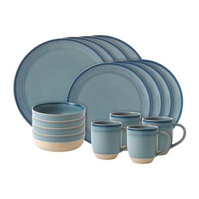 Royal Doulton® ED Brushed Glaze Polar Blue Dishware Set (16 Piece Set)