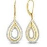 Jilco Inc. Yellow Gold Tear Drop Diamond Earrings