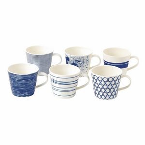 Royal Doulton Pacific Accent 13 Oz. Mugs (Assorted Set of 6)