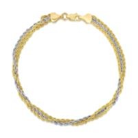 Jilco Inc. Diamond Cut Gold Rope Bracelet