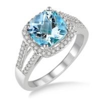 Jilco Inc. Aquamarine & Diamond Ring