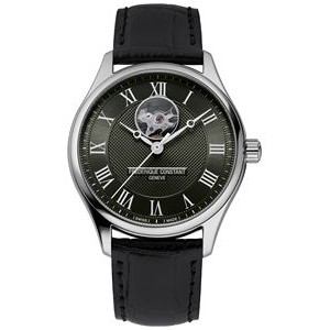 Frederique Constant® Men's Automatic Leather Strap Watch w/Green Dial
