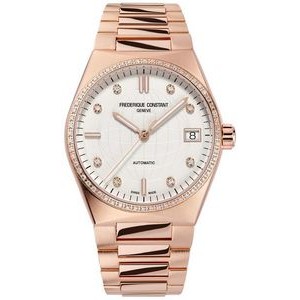 Frederique Constant® Ladies' Automatic Stainless Steel Bracelet Watch w/Silver-Tone Dial