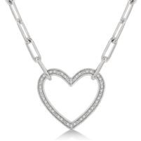 Jilco Inc. Diamond Heart Pendant Necklace