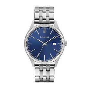 Caravelle Men's Bracelet Watch w/Blue Dial
