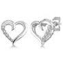 Jilco Inc. Classic Diamond Heart Earrings