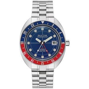 Bulova® Men's Oceanographer Snorkel Stainless Steel Bracelet Watch w/Blue Dial