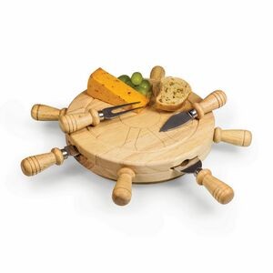 Mariner Helm-Shaped Cheese/Cutting Board w/4 Cheese Tools