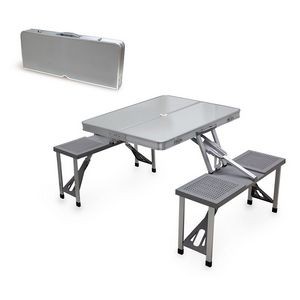 Aluminum Folding Picnic Table w/Four Seats
