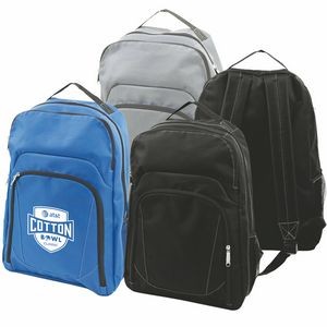 Backpack with large main compartment & double pull zipper pocket