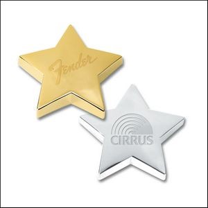 Silver Plated Star Paper Weight (4"x4"x1")