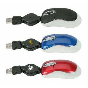 3D Super Mini Optical USB Mouse w/ Retractable Cord (3