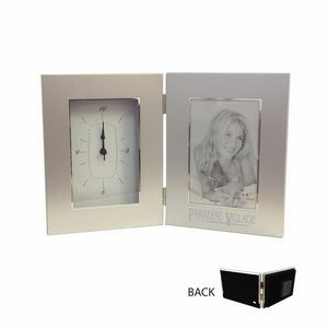 Metal Picture Frame with Clock - Vertical (4