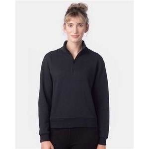 Alternative® Women's Eco-Cozy Fleece Mock Neck Quarter Zip Sweatshirt