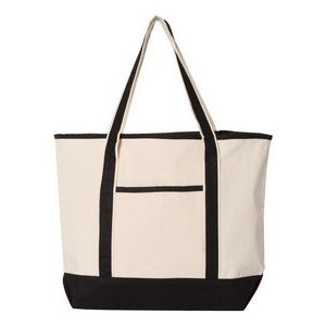 Q-Tees™ 34.6L Large Canvas Deluxe Tote Bag