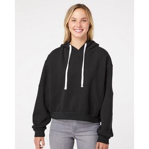 MV Sport® Women's Sueded Fleece Cropped Hooded Sweatshirt