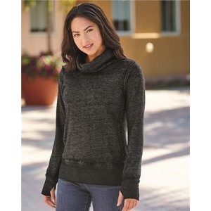 J. America Women's Zen Fleece Cowl Neck Sweatshirt