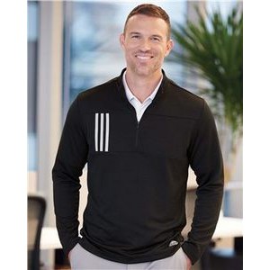 Adidas® 3-Stripes Double Knit Quarter-Zip Pullover
