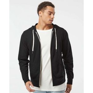 Independent Trading Co. Unisex Heathered French Terry Full-Zip Hooded Sweatshirt