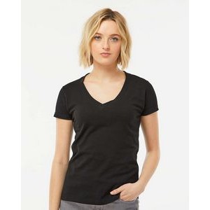Tultex® Women's Slim Fit Fine Jersey V-Neck T-Shirt