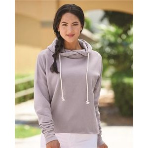 J. America Women's Lounge Fleece Hi-Low Hooded Sweatshirt