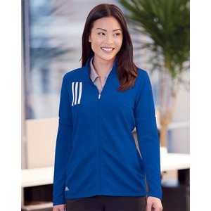 Adidas Women's 3-Stripes Double Knit Full-Zip Pullover