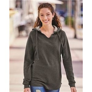 Independent Trading Co. Women's Lightweight California Wave Wash Hooded Sweatshirt