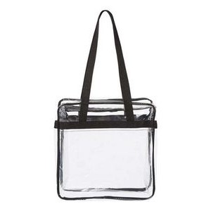 OAD Clear Tote w/Zippered Top