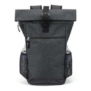 Top Flap Computer Backpack with Leathertte Bottom