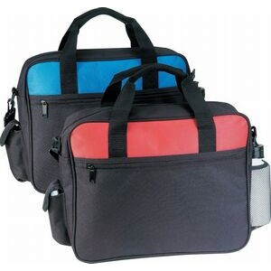 Deluxe Business Portfolio with Cell Phone Pocket & Bottle Holder