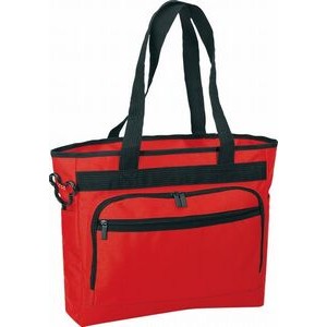 Poly Zippered Tote Bag with Briefcase