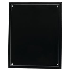 13" Magnetic Certificate/Insert Holder 1/4" Black Acrylic base with 1/4" Clear front Non-printed