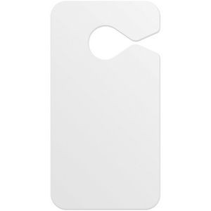 .020 White Gloss Vinyl Plastic Parking Tag (2.75" x 5.25") - Non printed
