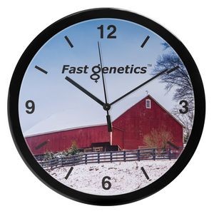 14" Grande Round Wall Clock with Full Color Imprint