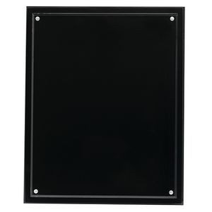 12" Magnetic Certificate/Insert Holder 1/4" Black Acrylic base with 1/4" Clear front Non-printed