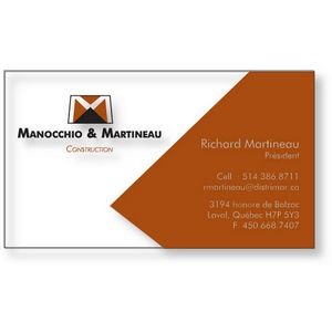 Clear Plastic Business Card on .020 Clear Matte PVC in Spot Colors