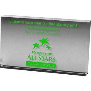 Clear Rectangular Acrylic Paper Weight (3"x 5"x 3/4") Screen-printed