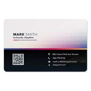 Plastic Wallet Card .024 White Gloss Vinyl, Digital Full Color & UV Varnish