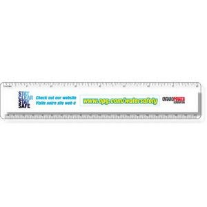.060 Clear Plastic Rulers, InkJet Full Color + white (1.5" x 8.25"), Round corners