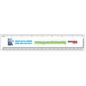 .060 Clear Plastic Rulers, InkJet Full Color + white (1.5" x 8.25"), Square corners