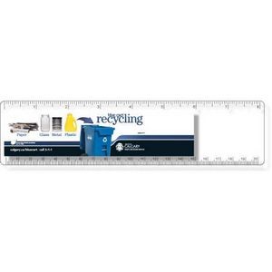 .040 Clear Plastic Rulers, InkJet Full Color + white (2" x 8.25"), Round corners