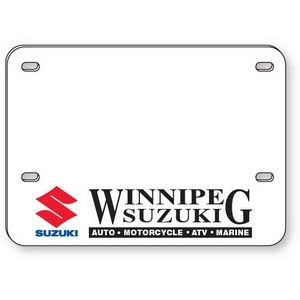 .060 White Styrene Licence Plates (5.625" x 7.875") screen-printed
